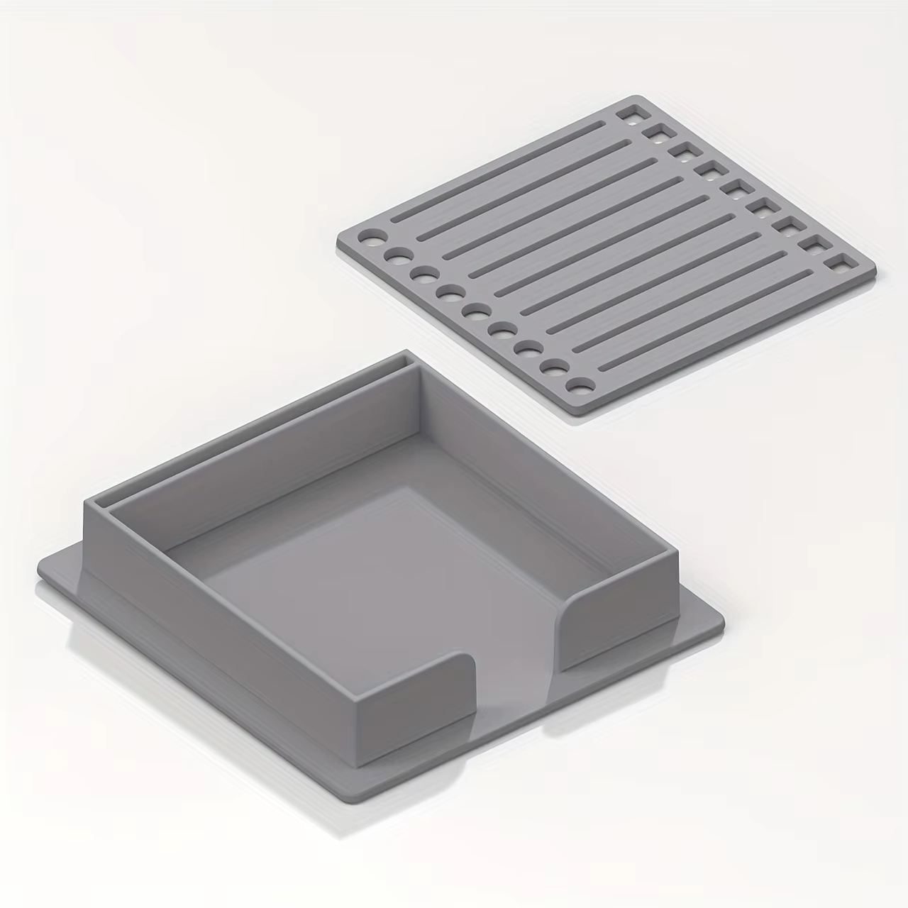 [Support pour notes autocollantes] Support pour notes autocollantes avec pochoir, 1 distributeur de notes Post-It pour le bureau, l'étude