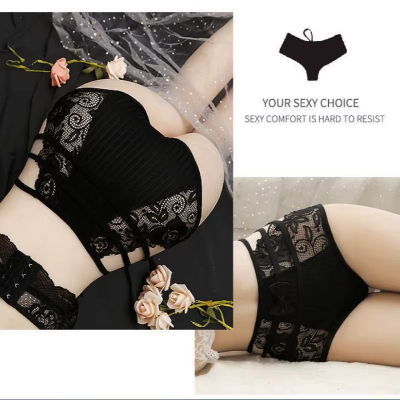 Culottes sexy en dentelle ajourée pour femmes