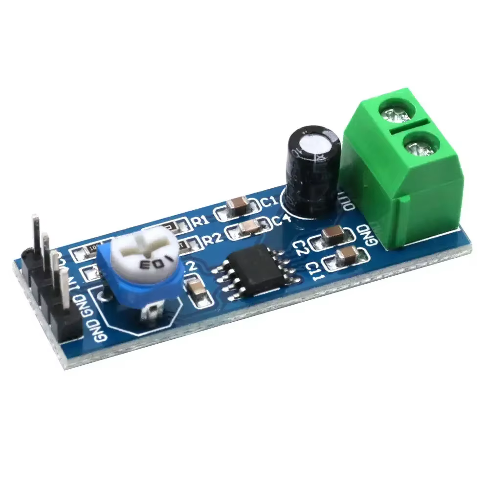 Module amplificateur audio mono LM386 à gain élevé (gain 200x) pour projets de bricolage - Entrée 5 V-12 V CC, conception à faible bruit