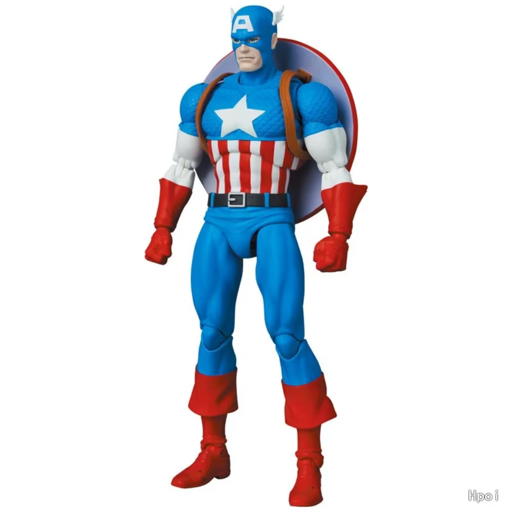 MAFEX N°217 Captain America Version BD Figurine articulée de 160 mm, modèle de collection, jouet pour les fans, cadeau