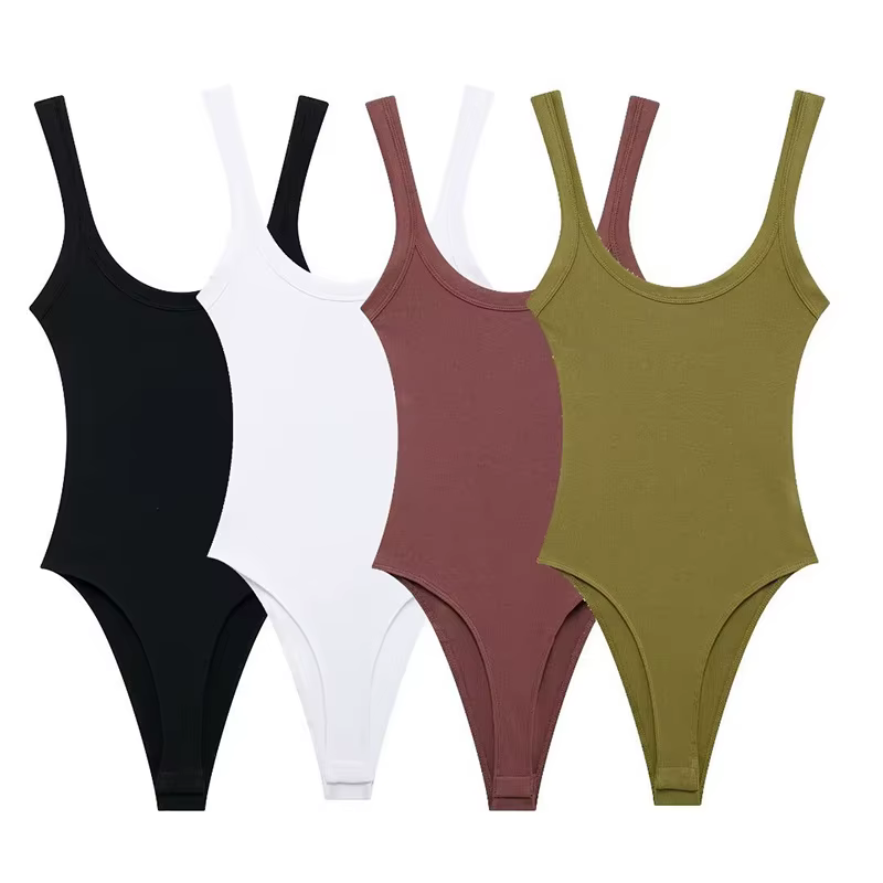 Body côtelé slim pour femmes