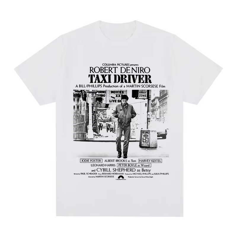 Chauffeur De Taxi t-shirt Vintage Robert De Niro film Raging Bull naturel né tueurs coton hommes t-shirt nouveau t-shirt femmes hauts