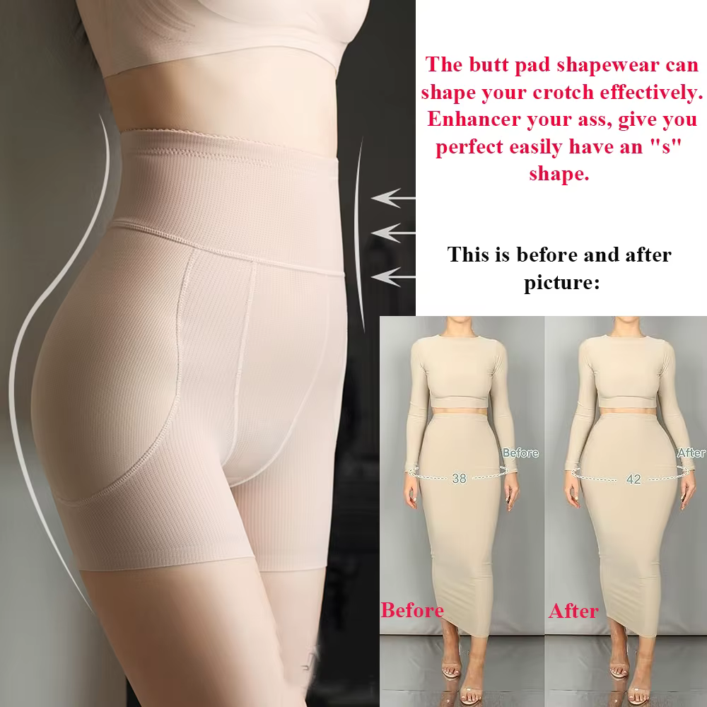 Bout à bout rehausseur sous-vêtements taille haute femmes ventre serrage culotte hanche Shapewear fesses corps Shaper bout à bout coussin culotte