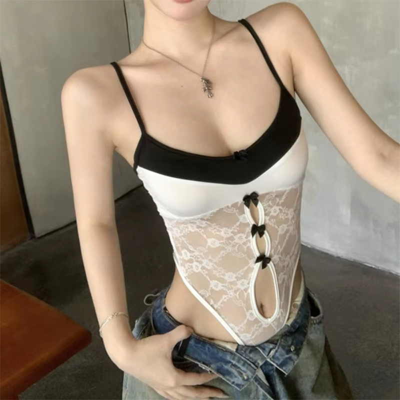 Body en dentelle blanche pour femmes