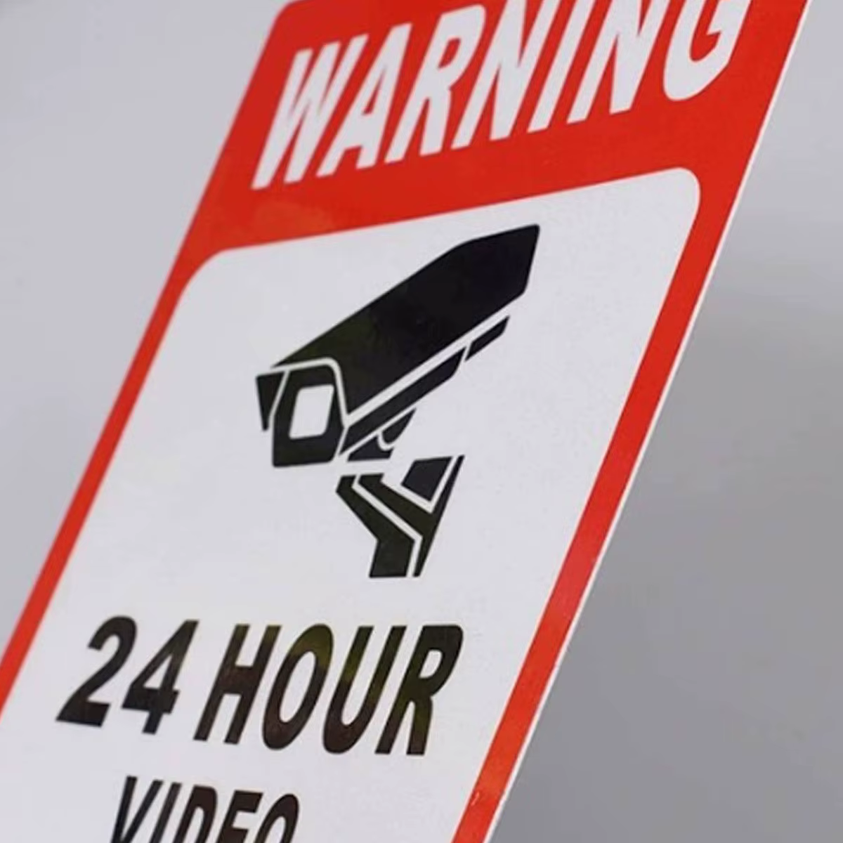 Autocollants de surveillance vidéo 24h/24, autocollants adhésifs pour système d'alarme de sécurité à domicile ou en entreprise