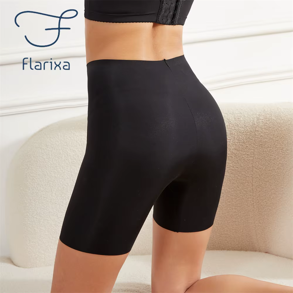 Flarixa sans couture taille haute femmes longue jambe ceinture culotte confortable sans