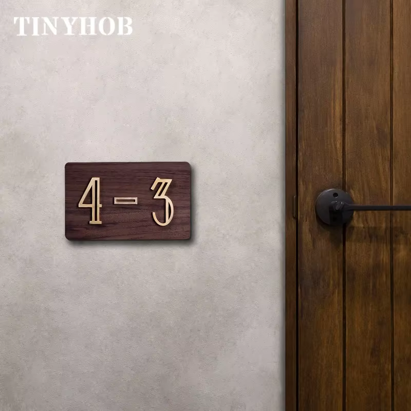 Numéros de maison en laiton doré, hauteur 6cm, 2.36 pouces, plaques de porte murales pour Villa, hôtel, dortoir, maison, bureau, bricolage, panneau personnalisé de rue