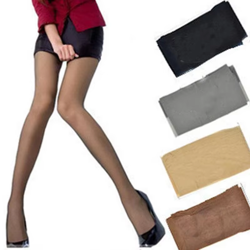 Collants d'été à haute élasticité noir nu gris bas été Sexy femmes pied étape pure Ultra-mince