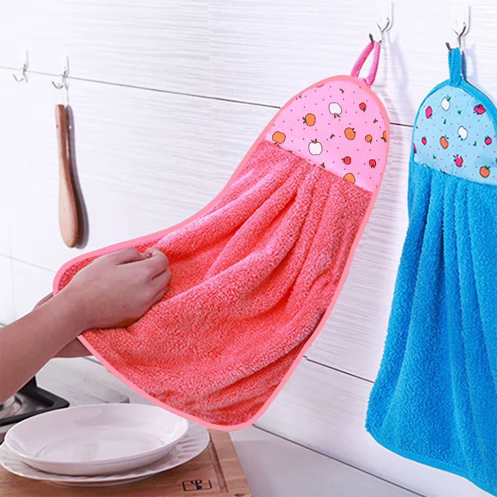 4 petites serviettes de toilette pour la cuisine et la salle de bain, en velours corail, douces, à séchage rapide, absorbantes, chiffons de nettoyage, serviette de sauna en tissu éponge pour la maison