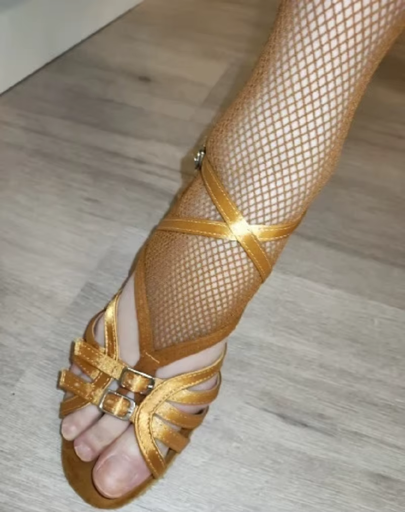 Collants de danse latine à bout ouvert pour femmes