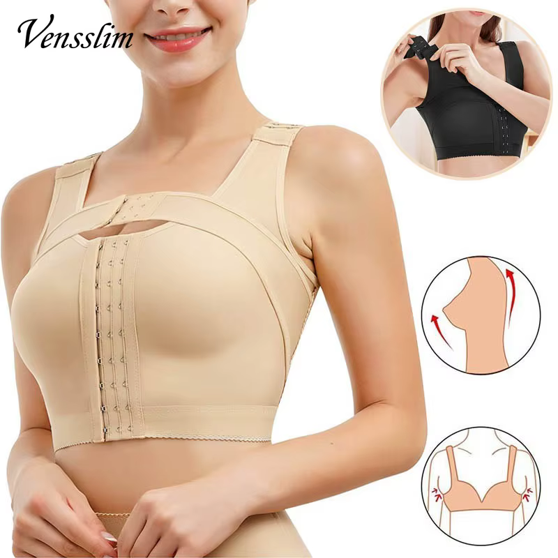 Soutien-gorge post-chirurgical à fermeture frontale pour femmes