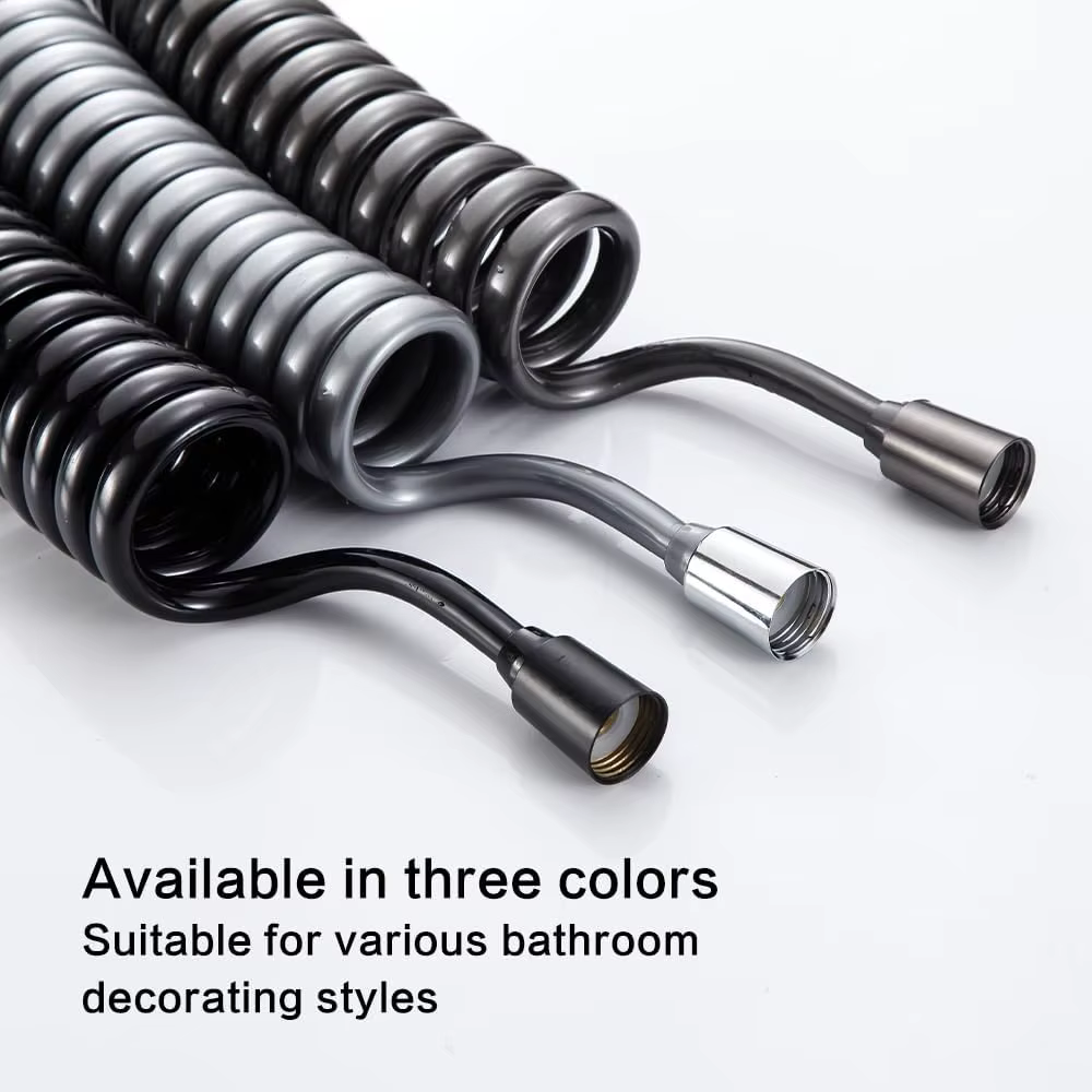 Nouveau 1.5/2/3/5M ressort Flexible rétractable tuyau pour pomme de douche toilette Bidet tuyau plomberie salle de bains spirale Flexible tuyau de douche