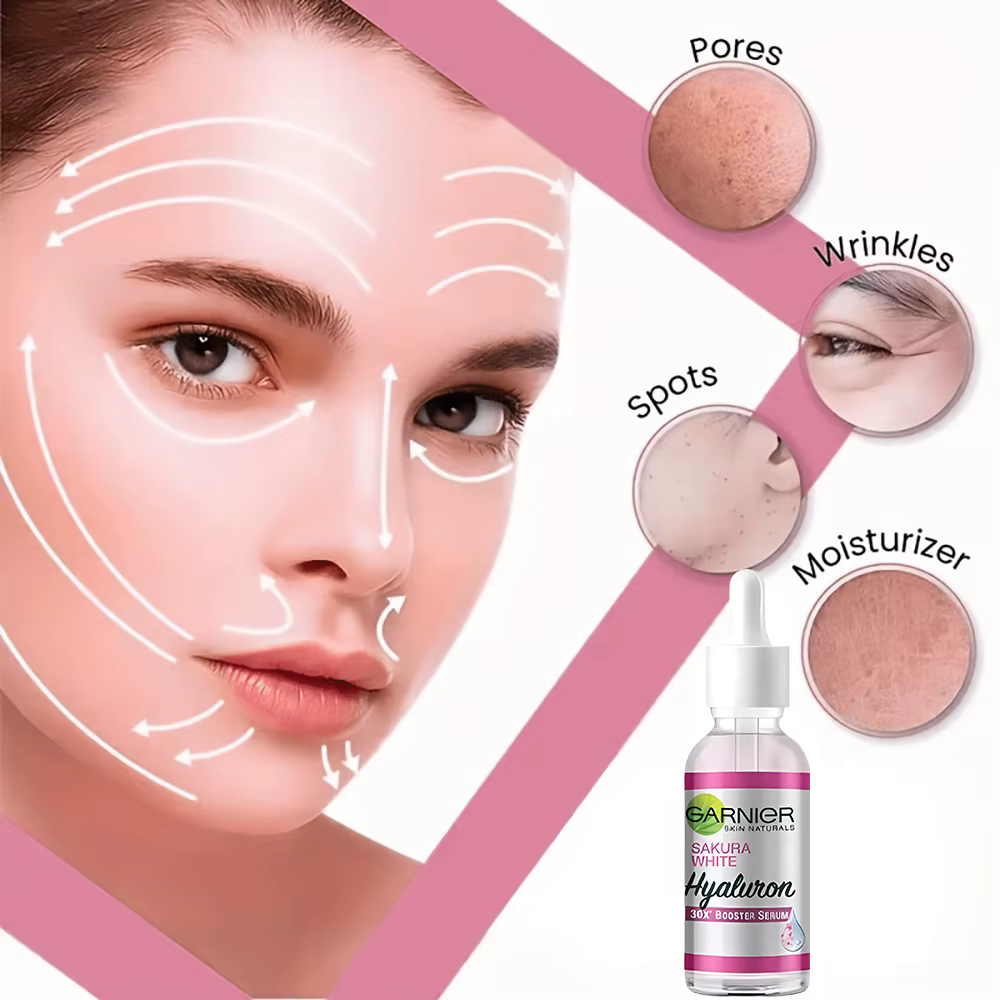 GARN Nier rose sérum Sakura lueur 30x rehausseur hyaluronique sérum hydratant raffermissant peau ridules peau soin du visage sérum