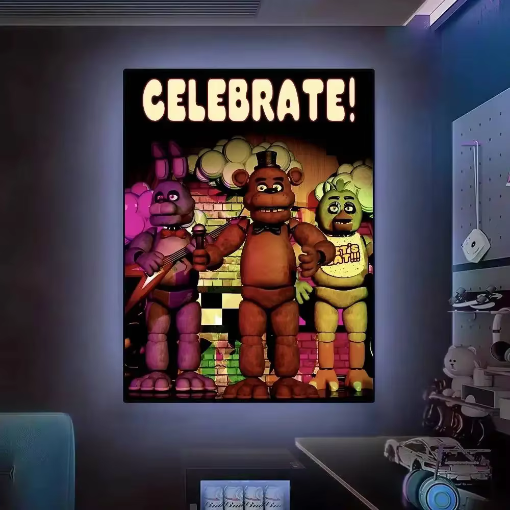 Affiches décoratives Anime Fnaf Five-nights-At-Freddys, peintures décoratives pour bureau, chambre à coucher, bar, fond mural, cadeaux