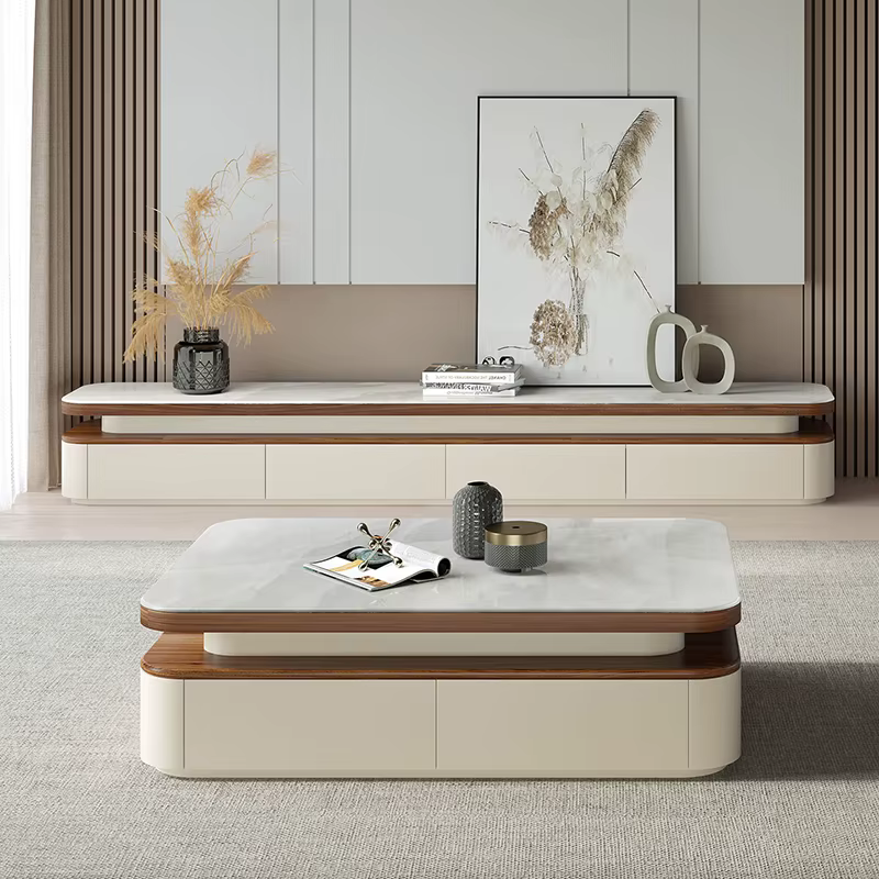 Table basse Design esthétique peu encombrante Tables basses De luxe minimalistes rangement moderne Mesa De Centro meubles De salon