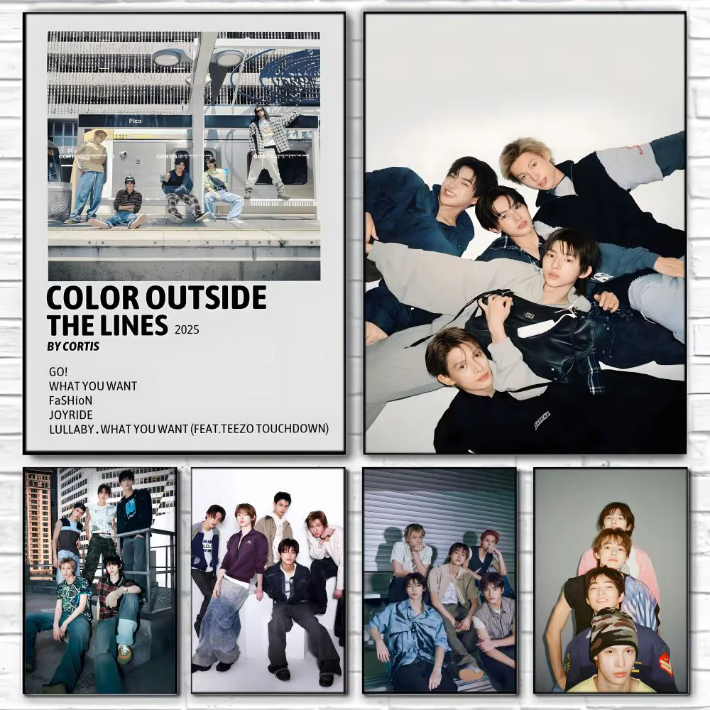 Affiche d'équipe d'idoles K-pop pour adolescents C-Cortis, autocollant artistique auto-adhésif en papier imperméable, décoration murale pour café, bar, chambre