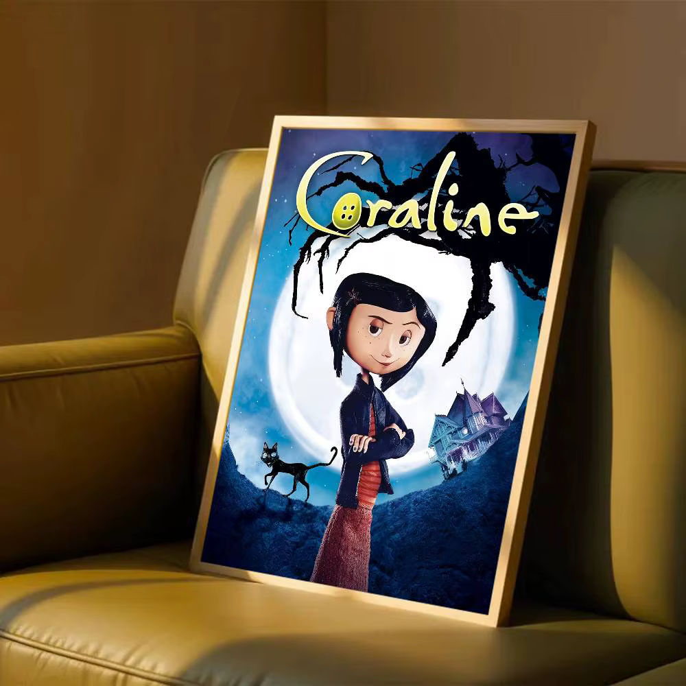 Affiches vintage classiques 5D Anime C-Coraline, affiches rétro de qualité HD pour décoration murale de la maison