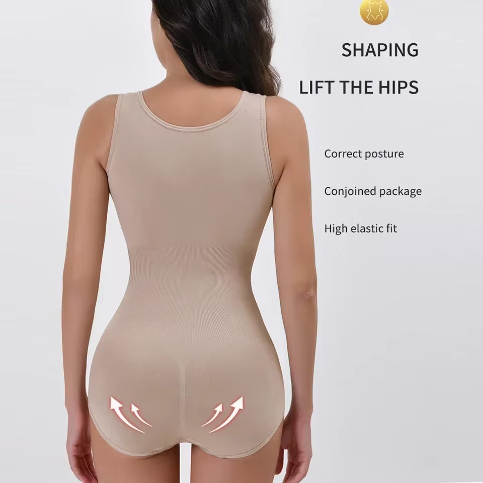 Body gainant amincissant pour femme avec fermeture éclair