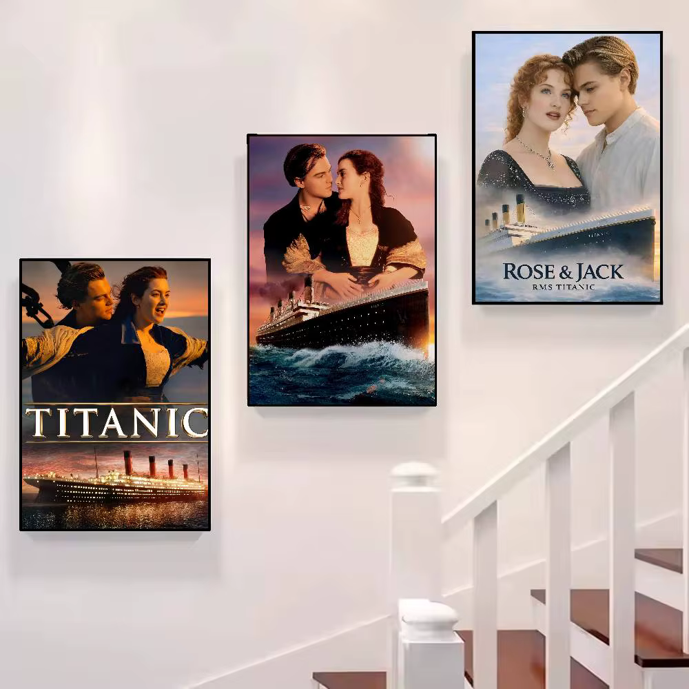 Affiches décoratives, peintures murales pour chambre d'étude, chambre à coucher, bar, cadeaux, affiche classique du film T-Titanic