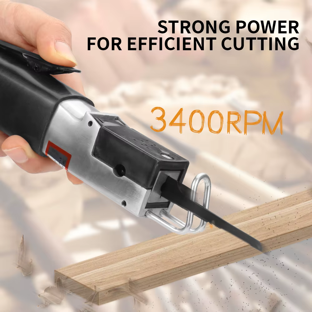 Scie à corps pneumatique 1/4 ", scie alternative, lime pneumatique, 10000 tr/min, pour tôle d'aluminium, lame de coupe, accessoires d'outils