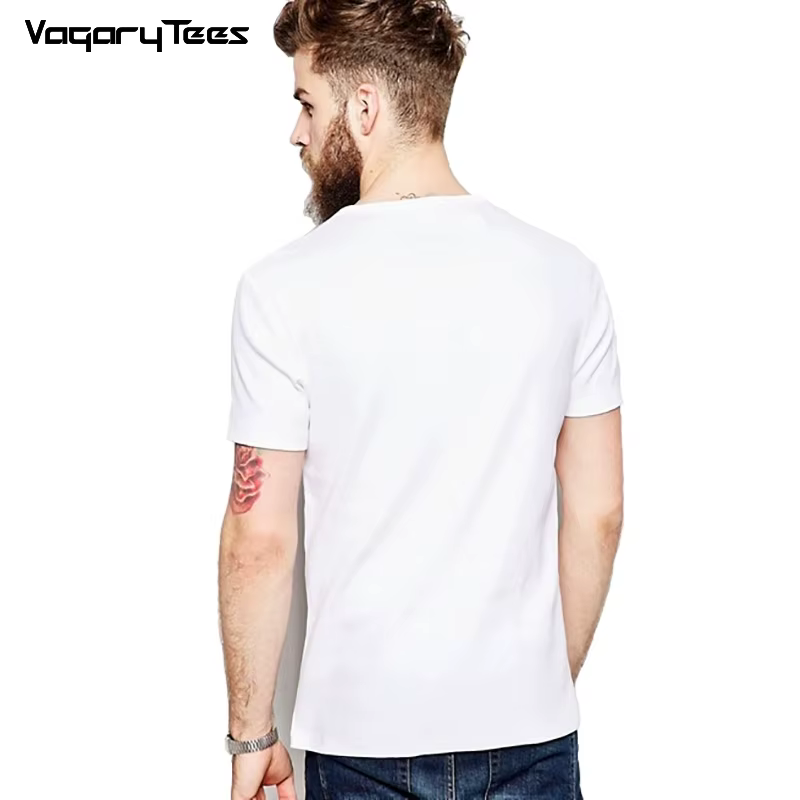 Pas de colle sentiment Imprimé Amusant Nature Guitare Aquarelle Blues T-Shirt Hommes Mode Été O-cou Blanc Manches Courtes Haut T-Shirt Homme