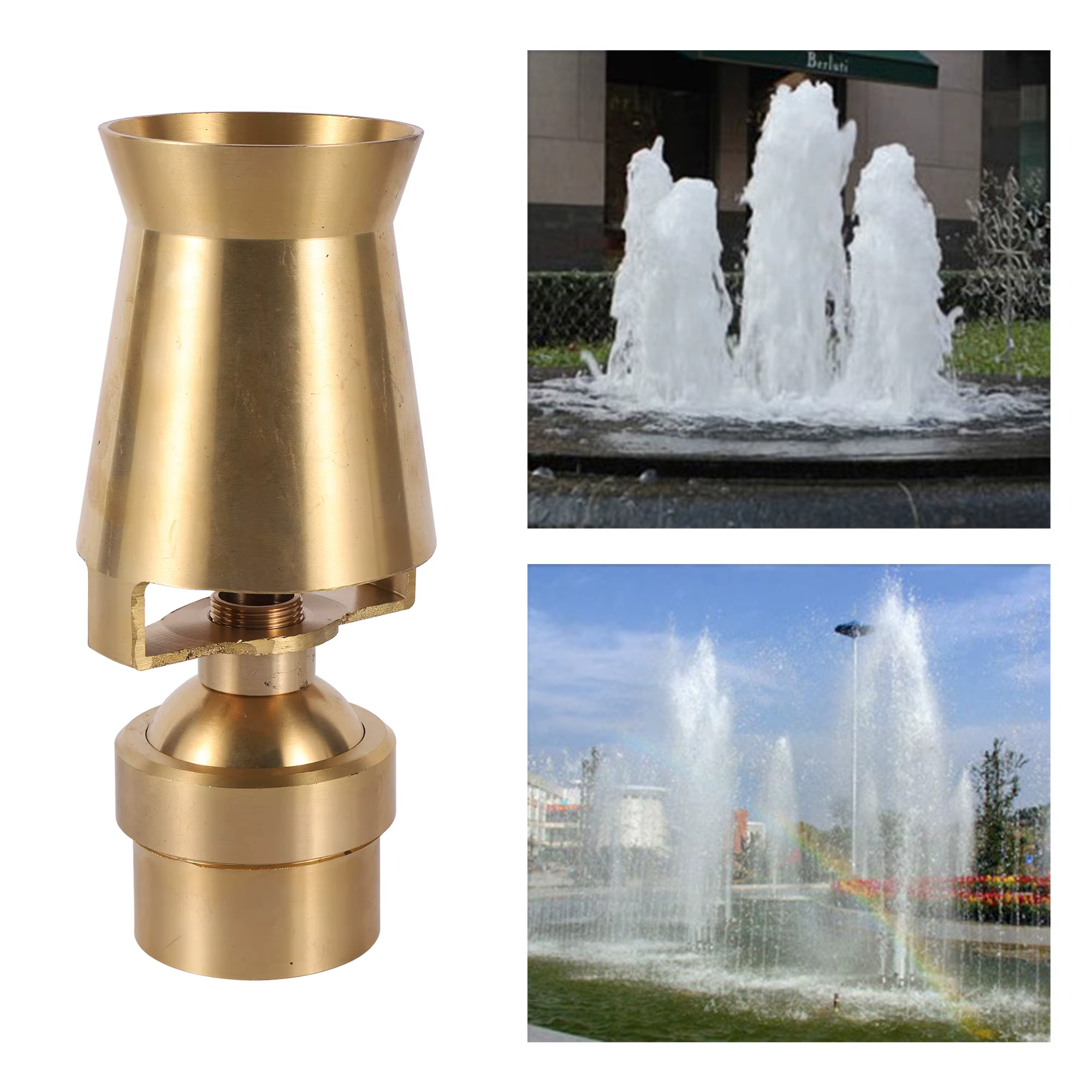 Buse de fontaine à poteau en cuivre, moteurs de mélange d'air en laiton, fontaine à jet bling, fontaine de paysage d'étang de jardin, 3/4 po, 1 po, 1.5 po, 2 po