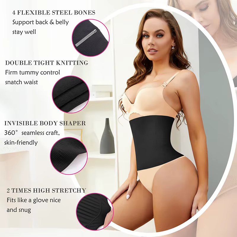 Entraîneur de taille post-partum à haute compression pour femme