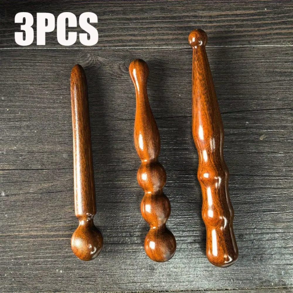 3 bâtons d'acupression en bois pour points corporels, bâtons de massage en bois pour les pieds, adaptés pour soulager la fatigue