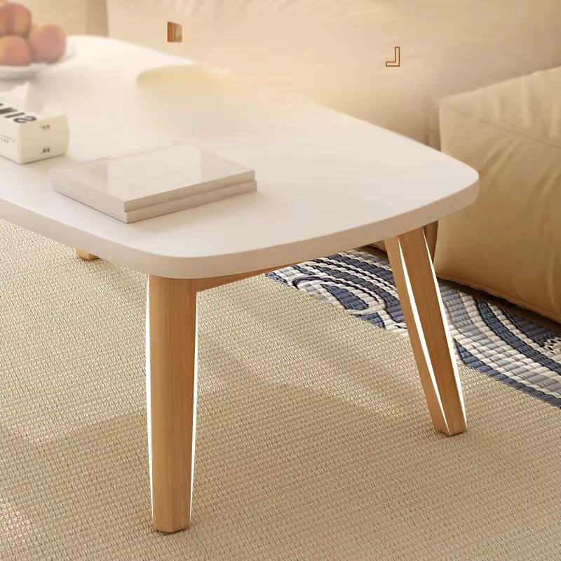 Table basse pliable en bois massif, bureau multifonctionnel peu encombrant pour petit appartement, Table de cuisine moderne minimaliste