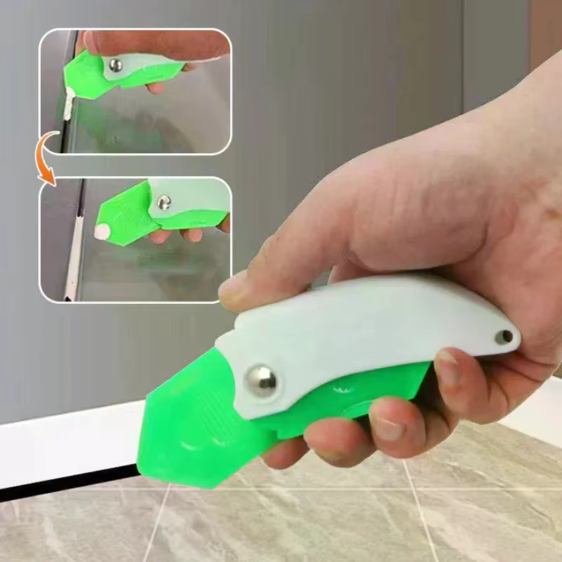 Grattoir à colle multifonction neuf en 1, coupe-colle pour verre, applicateur de scellage, grattoir pour l'élimination des bords des coulis des carreaux et des fenêtres