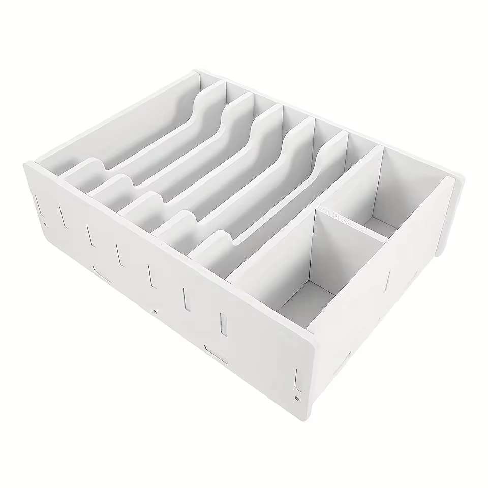 Tiroir-caisse 8 compartiments, plateau de rangement pour billets, boîte de tri de devises multi-compartiments pour le commerce de détail, classeur de bureau à domicile