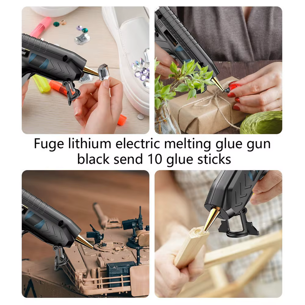 Pistolet à colle thermofusible sans fil avec bâton de colle, outil de colle thermofusible sans fil au Lithium Rechargeable par USB, outil de réparation artisanal de bricolage