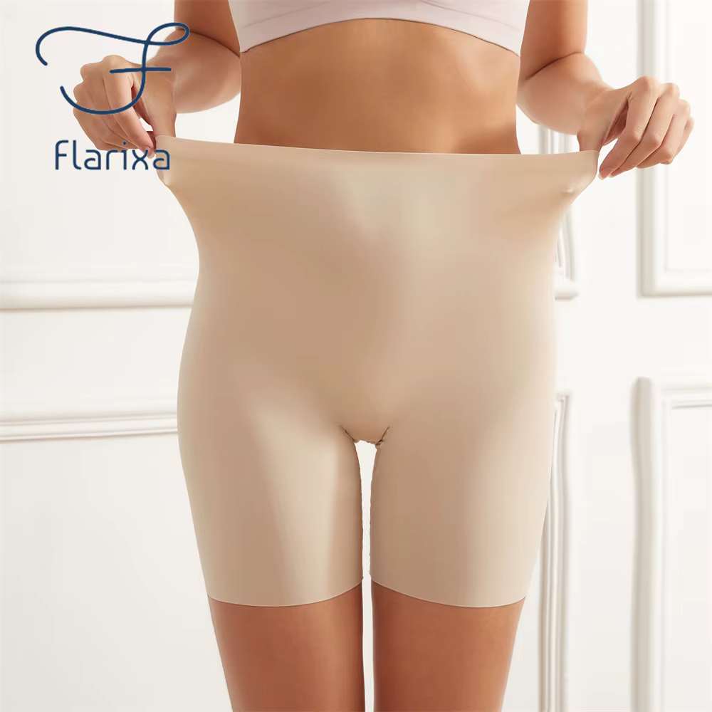 Flarixa sans couture taille haute femmes longue jambe ceinture culotte confortable sans