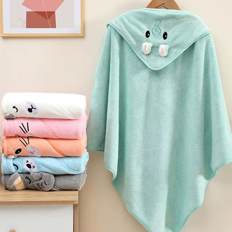 Serviette de bain mignonne pour bébé, serviette douce et absorbante, couverture d'emmaillotage pour nouveau-né, pour filles et garçons