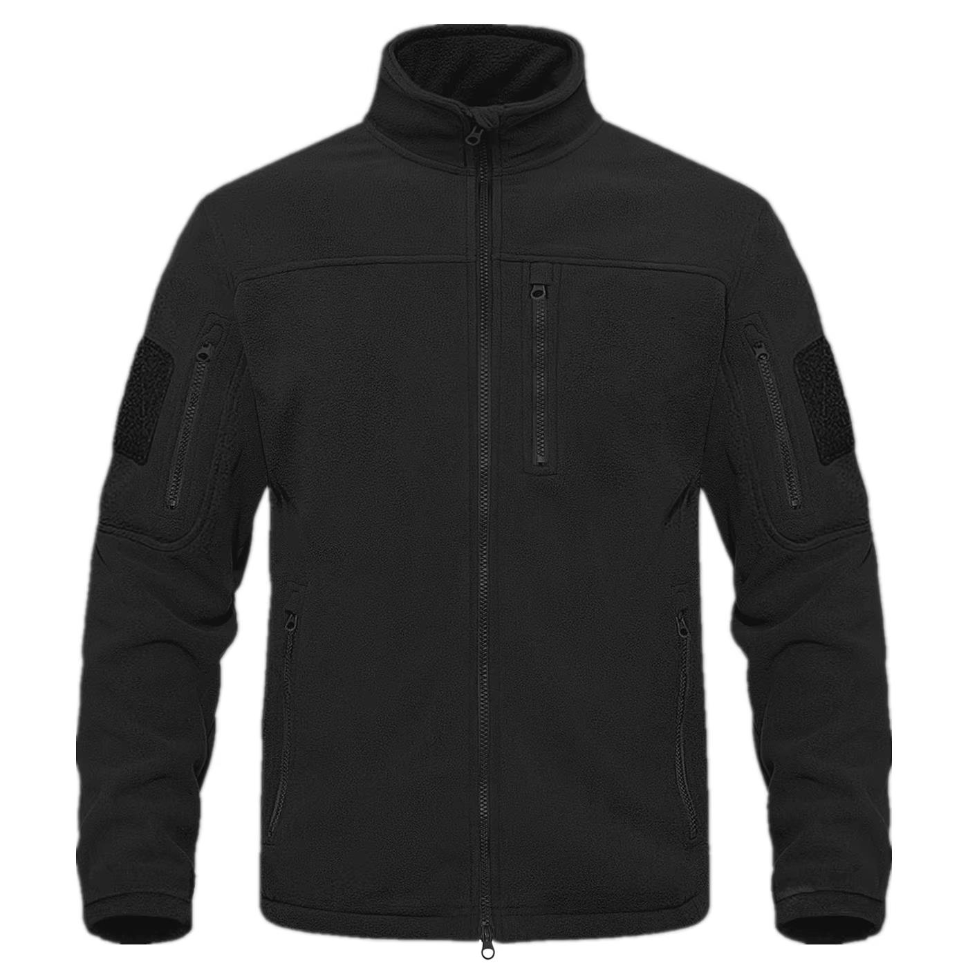 Veste polaire thermique mi-longue pour homme à col montant, idéale pour la chasse en automne et en hiver