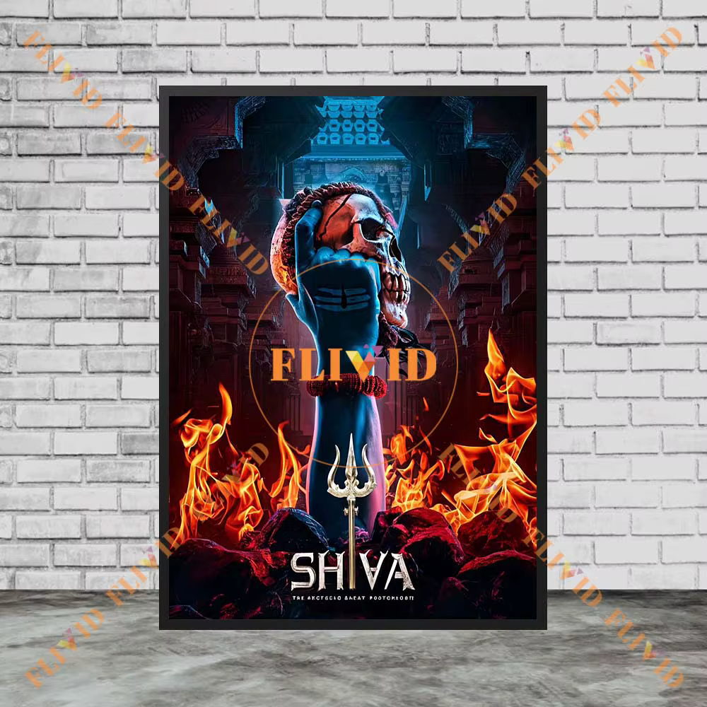 Affiche murale de la religion de Dieu sans cadre, art de la peinture sur toile, mains de Shiva et pied de l'hindouisme, affiches de salle d'église