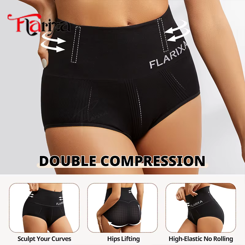 Flarixa sans couture Shaper ventre contrôle culottes femmes façonnage slips post-partum
