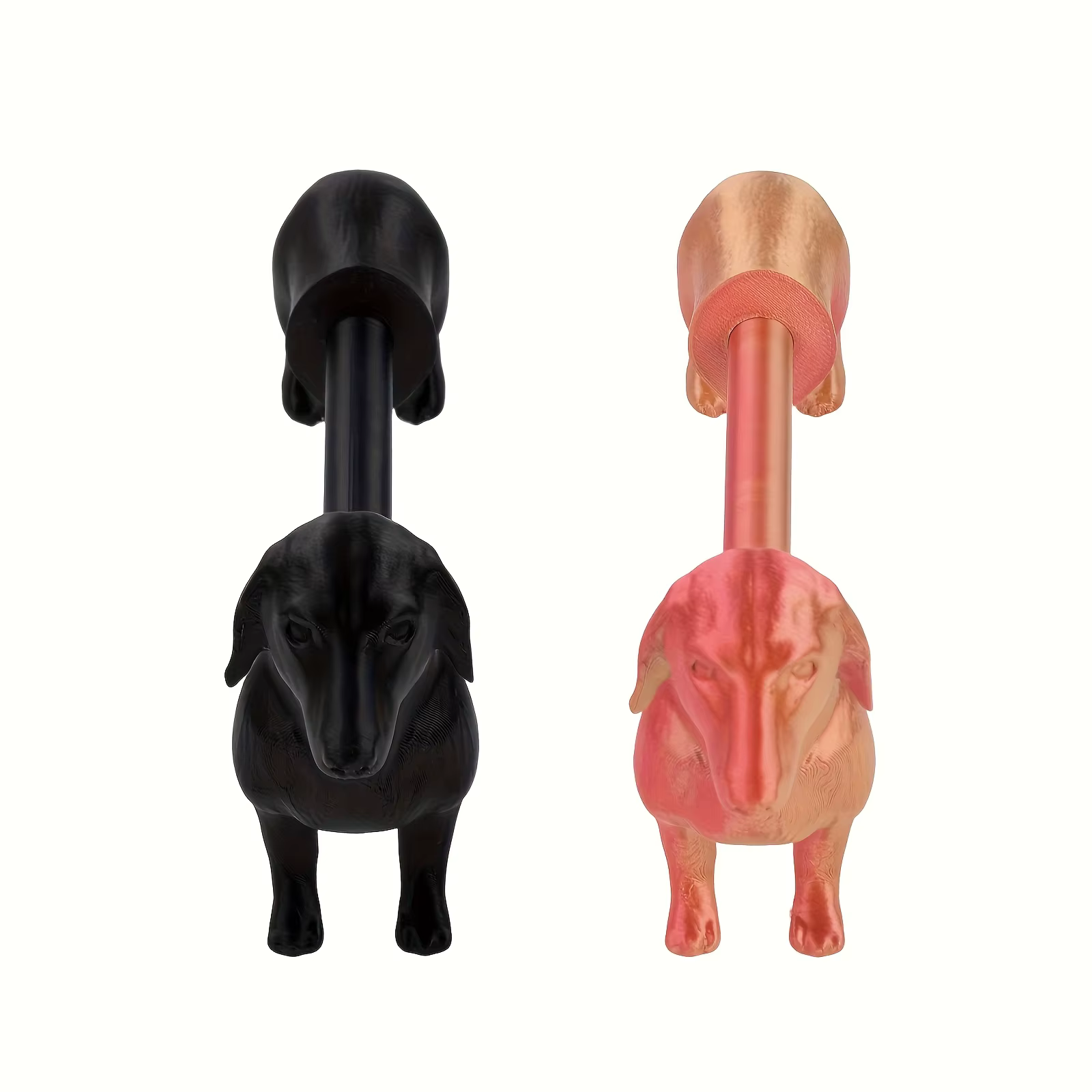 1 support de papier toilette amusant – un support noir sur pied conçu avec de jolis motifs de chiens, idéal pour les essuie-tout de cuisine