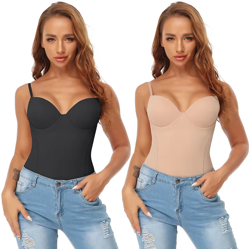 MISSMOLY femmes minceur Body une pièce Shapewear hauts ventre contrôle corps Shaper intégré soutien-gorge Camisole combinaisons 2025