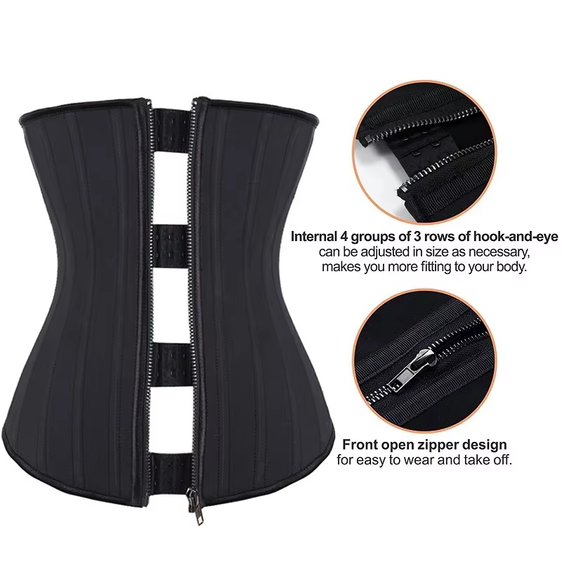 XXS Latex taille formateur Shapewear avec 25 os en acier Fajas colombien ceinture corps Shaper