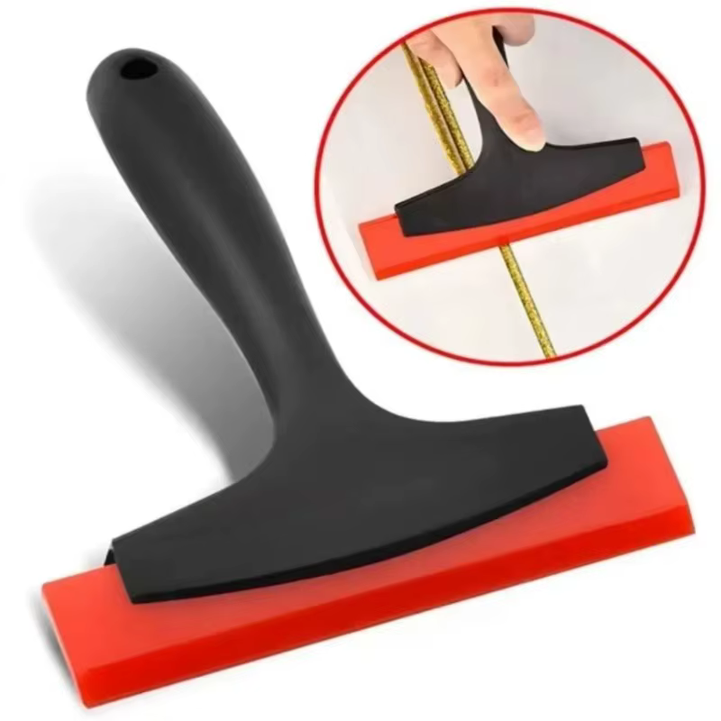 Grattoir de nettoyage d'écart de carrelage de raclette en caoutchouc, coulis de pelle pour le dissolvant de truelle de glace de neige de verre de Film de voiture de carrelage