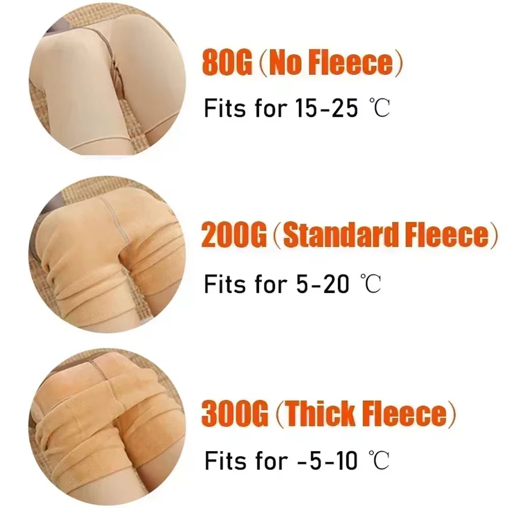 Collants épais doublés de polaire pour femmes