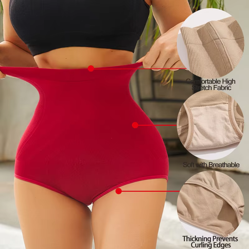 1/3 pièces minceur taille haute ventre contrôle culottes femmes slips culotte Shaper sous-vêtements amincissants bout