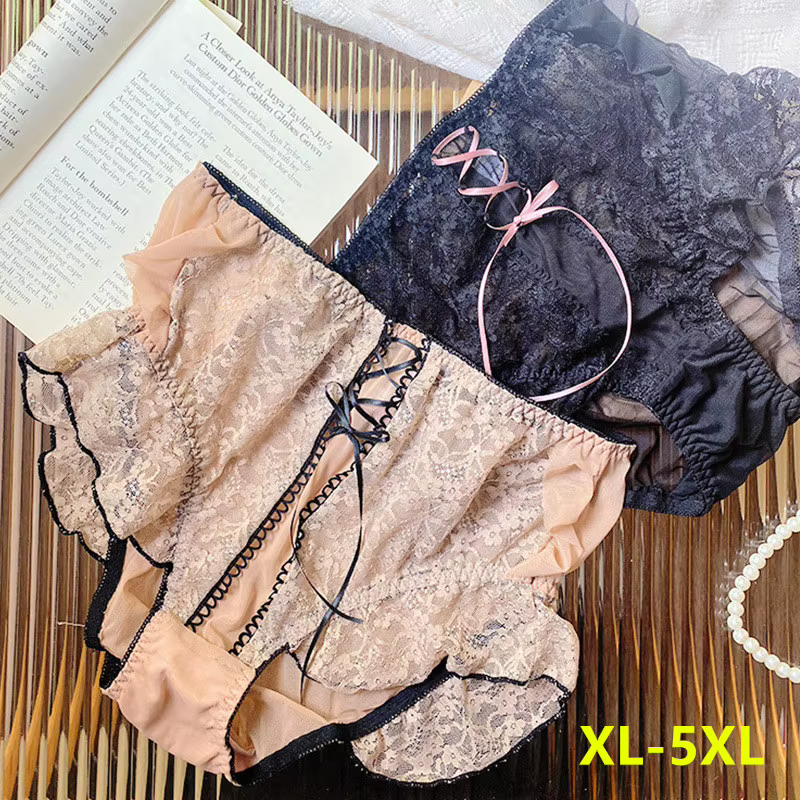 Lingerie femme culotte sexy Vintage dentelle ropa intérieur femenina taille haute calzones para mujer grande