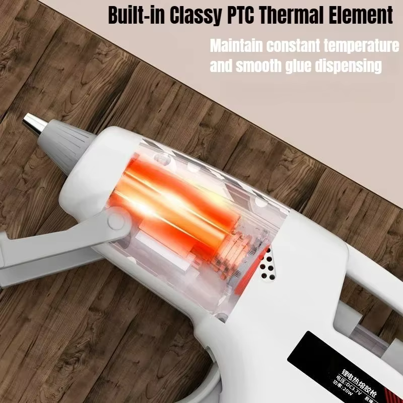 Pistolet à colle sans fil 7mm 3.7V, pistolet en Silicone chaud Rechargeable à chauffage rapide, utilisation 60 Min, charge de Type C, étanche, outils d'artisanat pour enfants