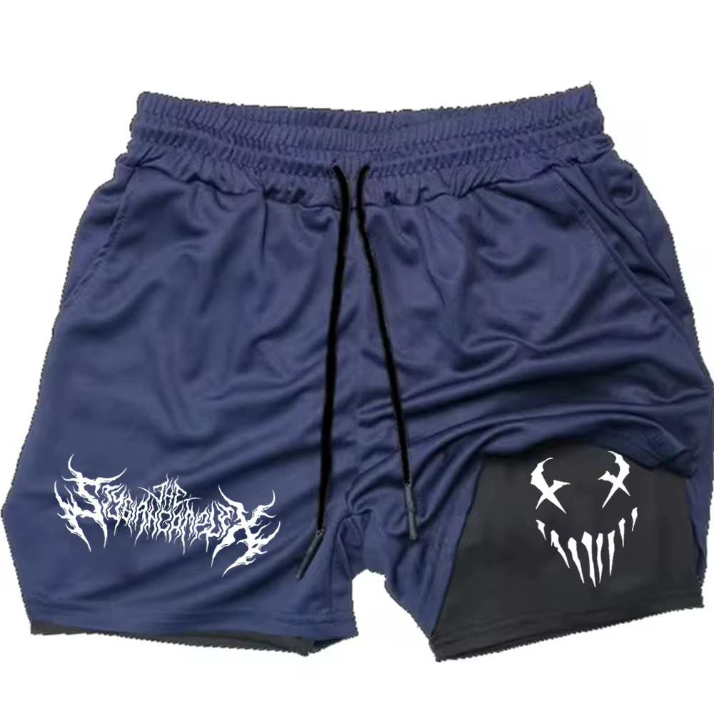 Fury hommes Shorts de course 2 en 1 Double pont Sport Shorts vêtements de Sport Gym Fitness pantalon court entraînement Jogging bas vêtements pour hommes