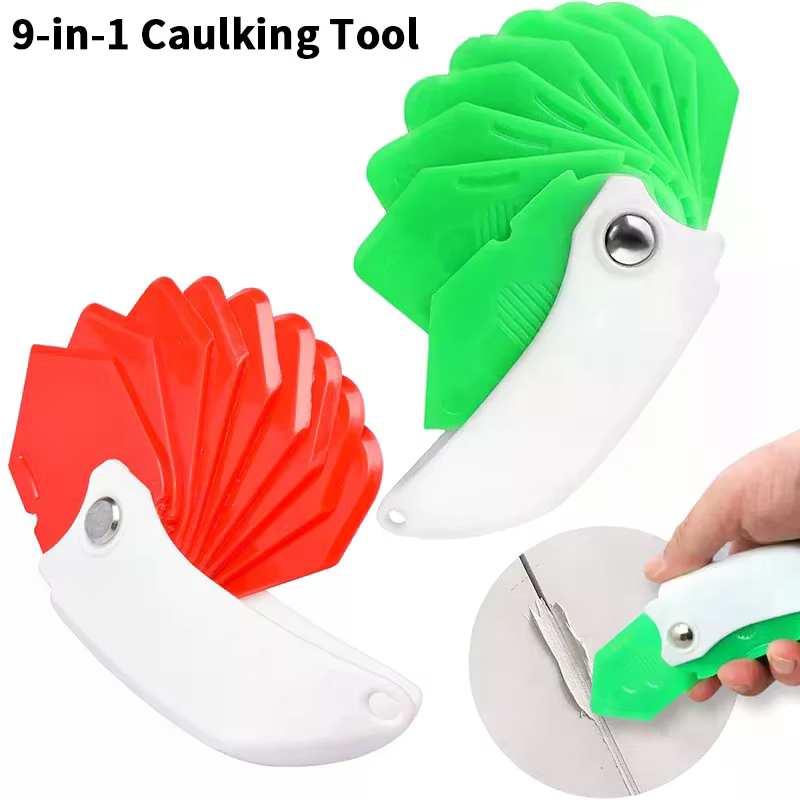 Grattoir à colle multifonction neuf en 1, coupe-colle pour verre, applicateur de scellage, grattoir pour l'élimination des bords des coulis des carreaux et des fenêtres