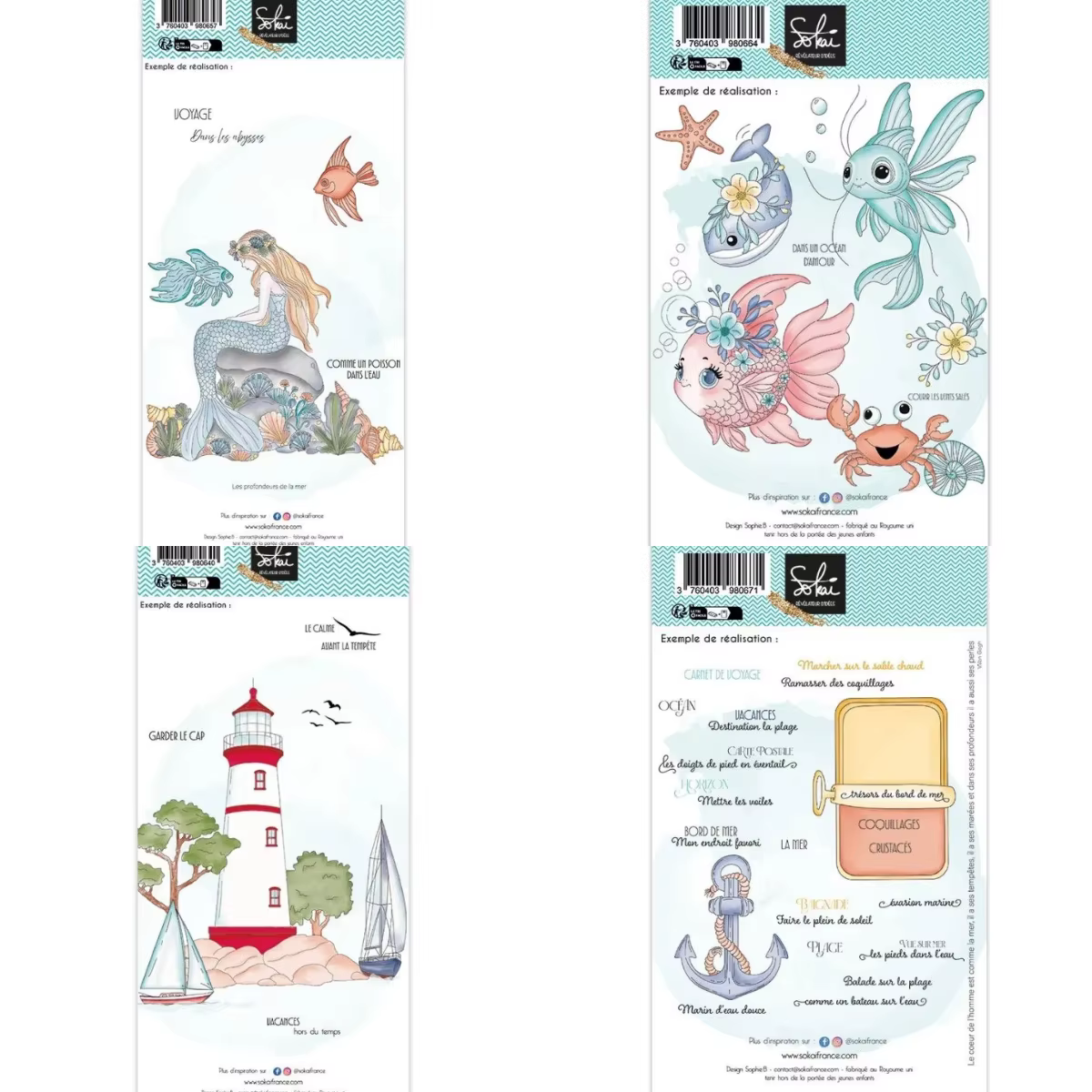 Magnifiques tampons poisson et bateau 2026 pour scrapbooking DIY, artisanat, album photo, décoration faite main