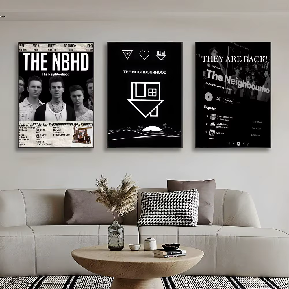 Affiche de musique de groupe indépendant, affiche murale T-The Neighborhood, impression artistique, peinture murale décorative, décoration de maison, cadeau sans cadre