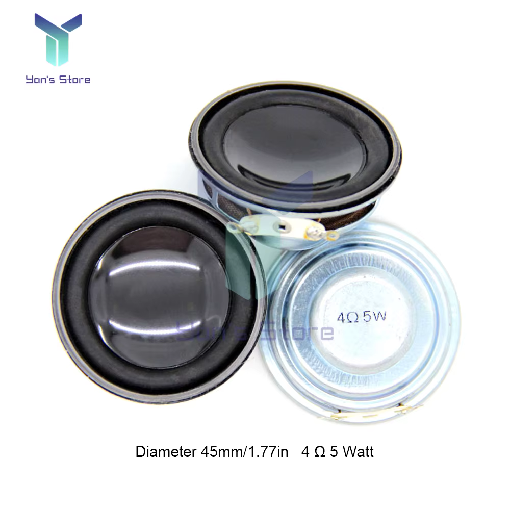 Haut-parleur acoustique, 4 Ohm, 5W, 4R, 45MM, basse magnétique interne, caisson de basses, multimédia, bricolage pour Home cinéma